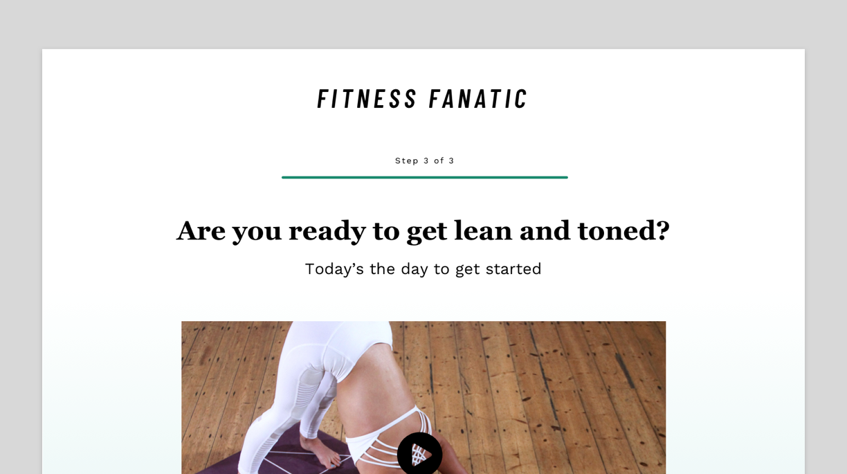 A screenshot of the Problem #2 Thank You Landing Page