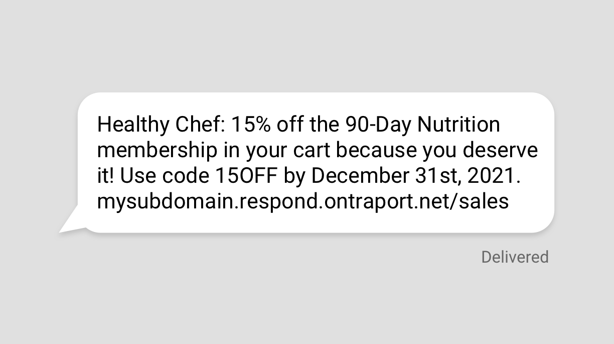 A screenshot of the Follow-up SMS