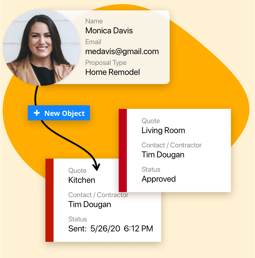 Contact Record information in the Ontraport app