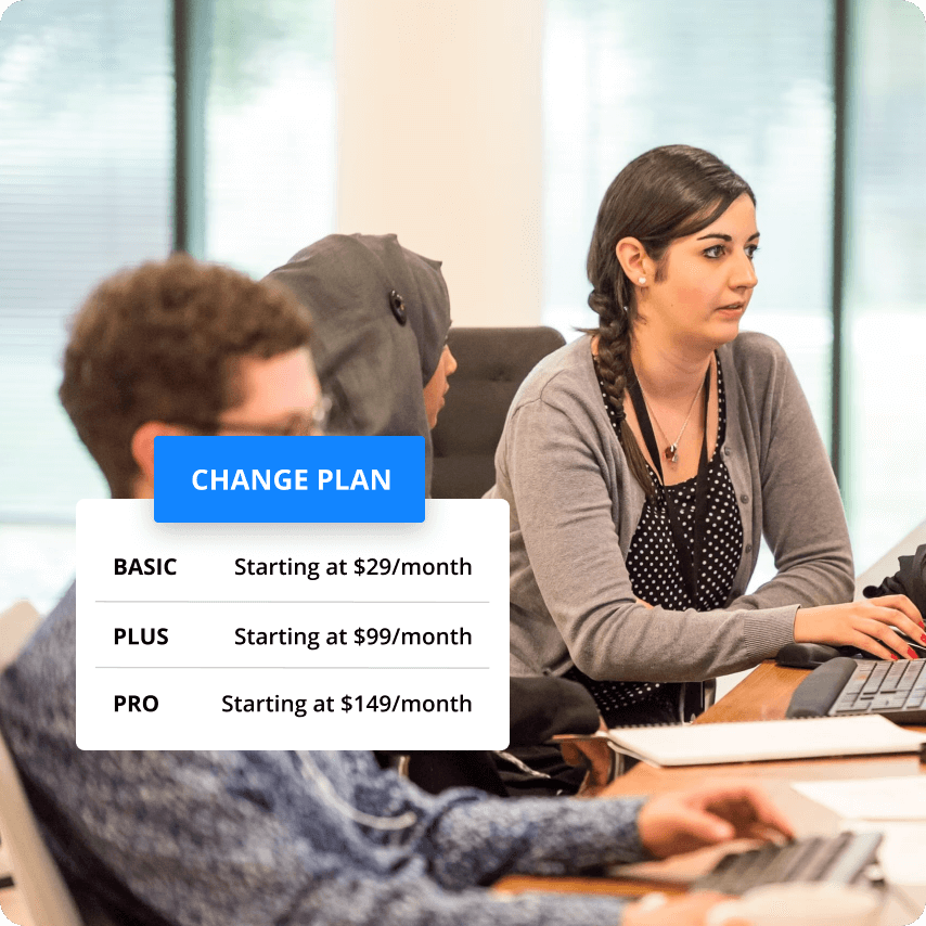 Examples of landing pages built with the Ontraport app
