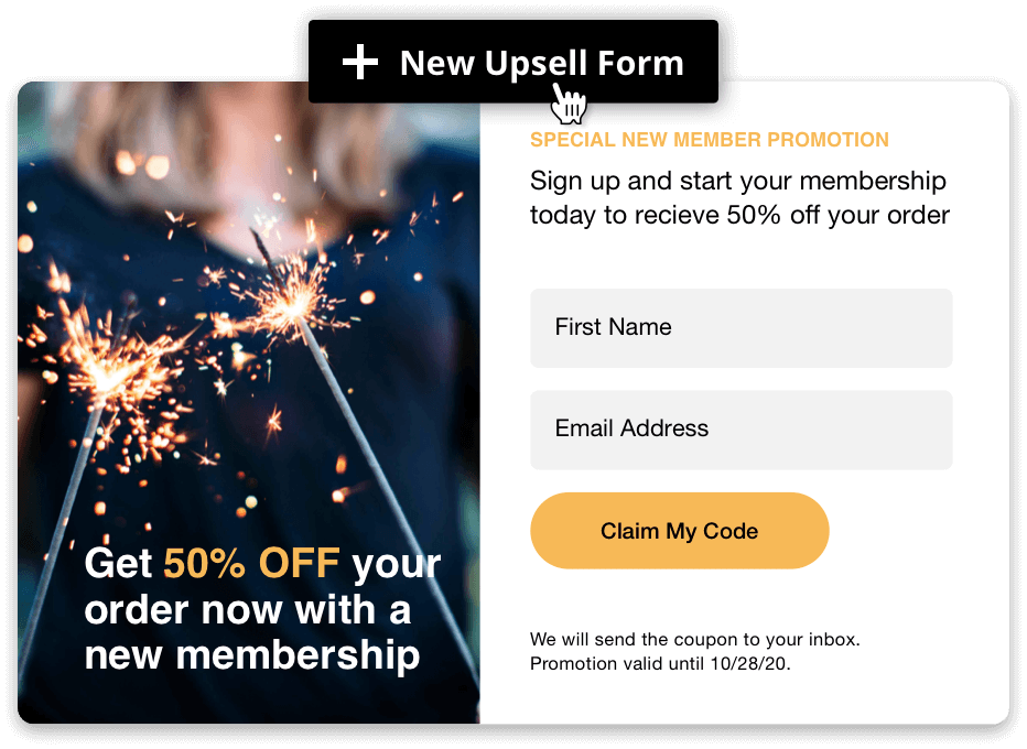 Upsell Forms with the Ontraport app