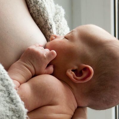 Breastfeeding class image of baby