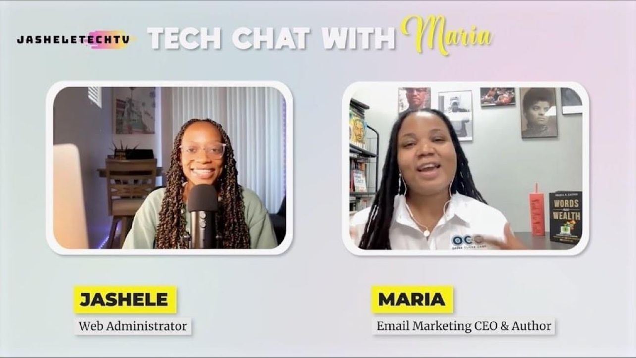 Maria Lloyd feautred on JasheleTechTV YouTube Channel