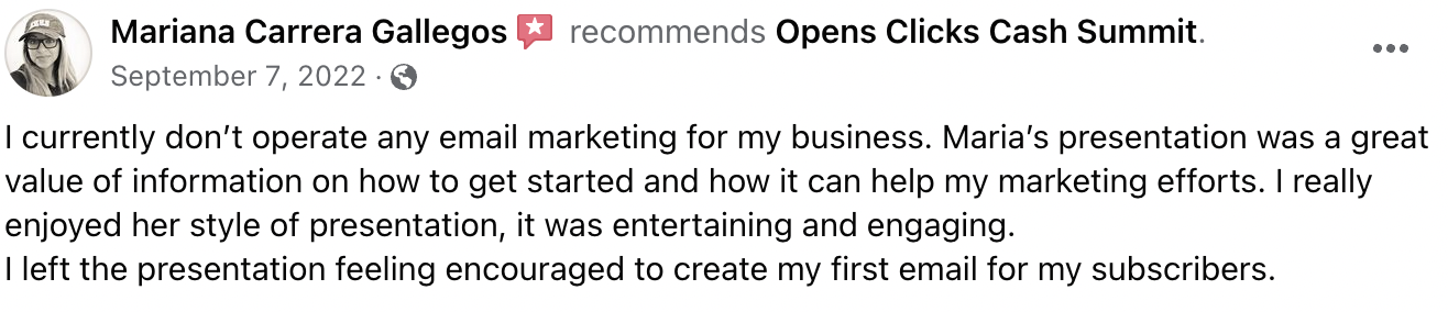 Feedback and reviews for Maria Lloyd