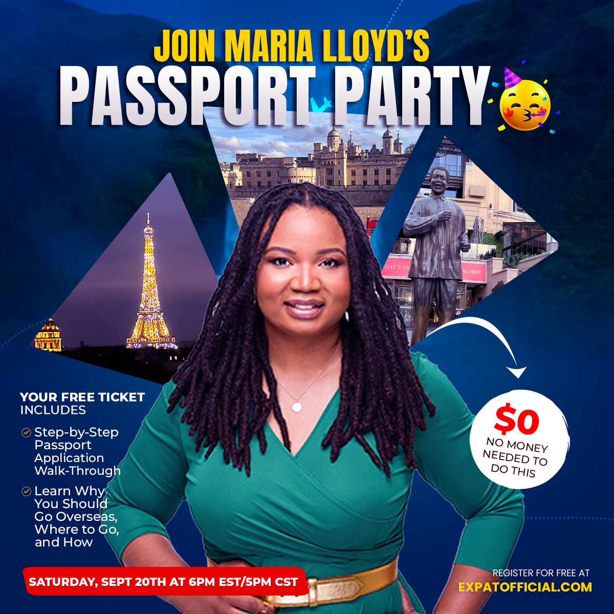 FLYER FOR BLAXIT TRIBE VIRTUAL WORKSHOP FEAT. MARIA LLOYD, JUNE 2ND 2024 AT 1PM ET