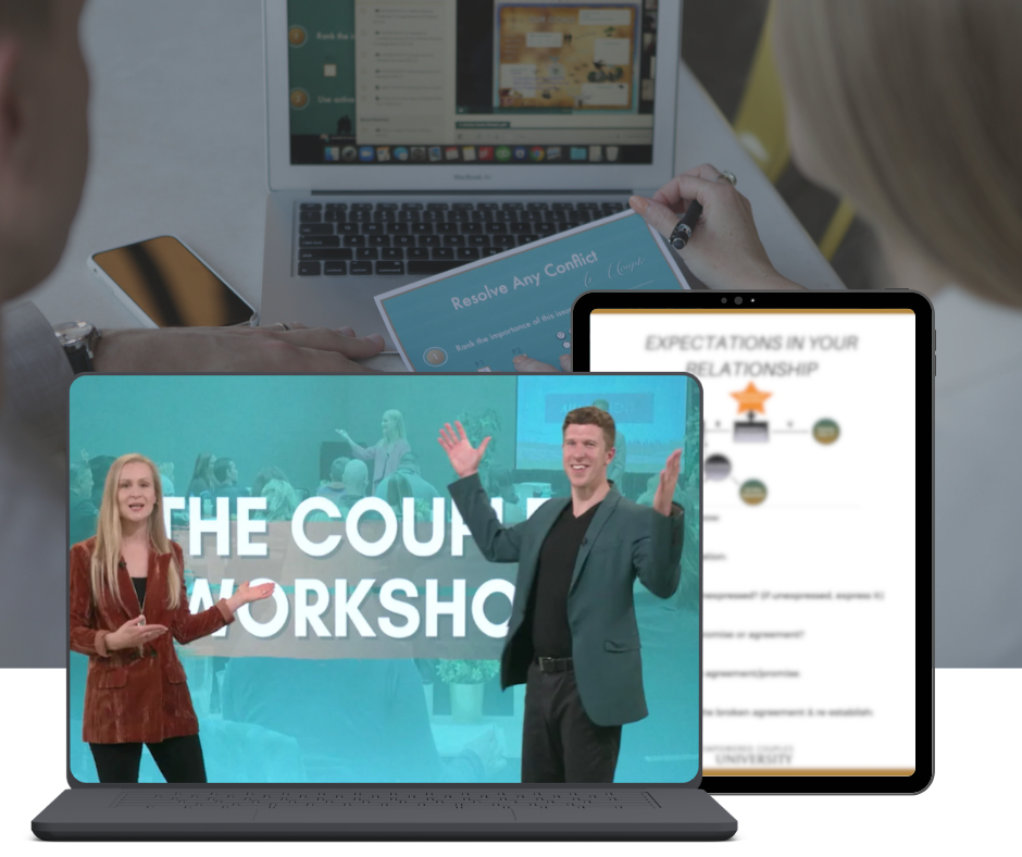 The Couples Workshop on a laptop