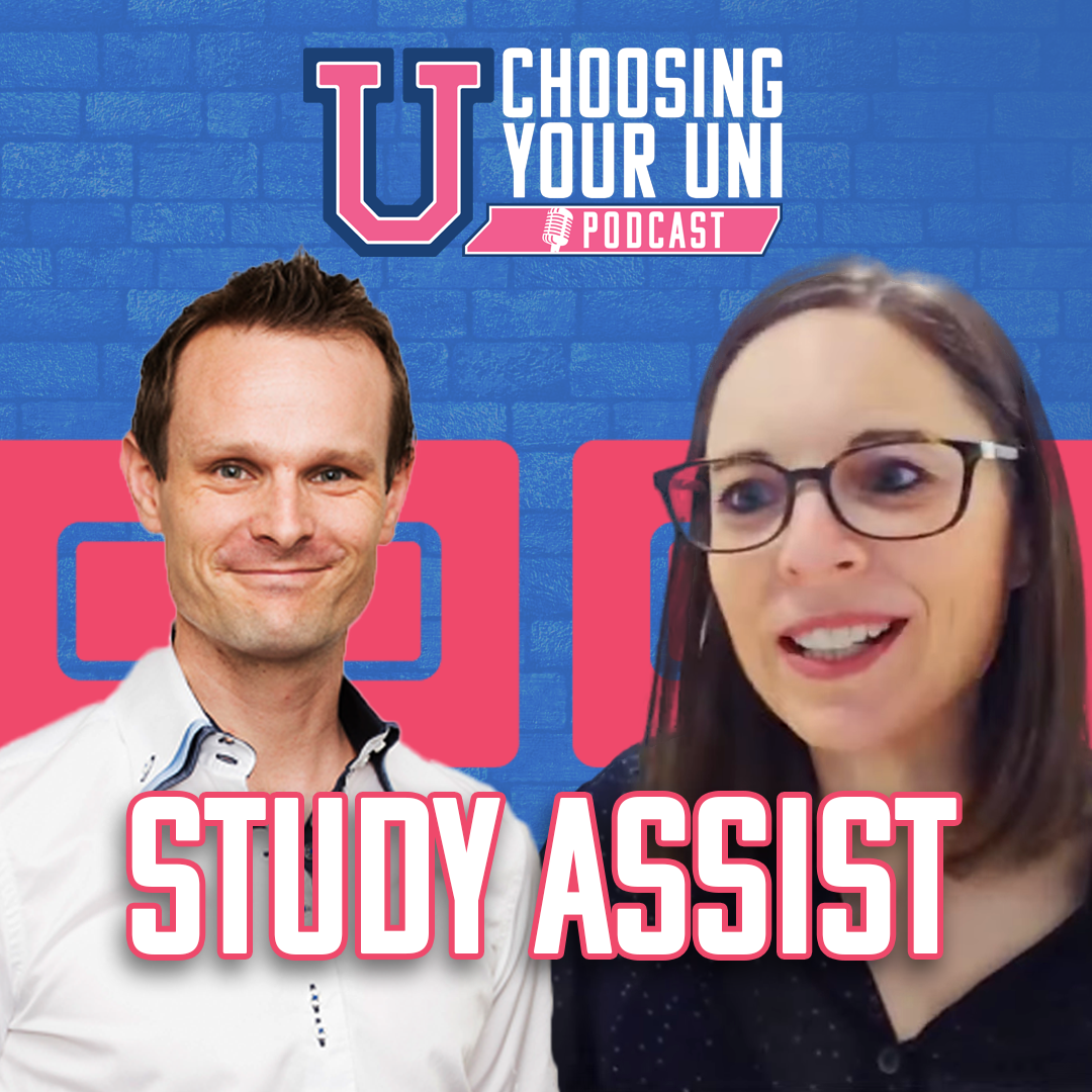 A thumbnail of the Choosing Your Uni podcast with Rob and a member of the Department of Education on the thumbnail too.