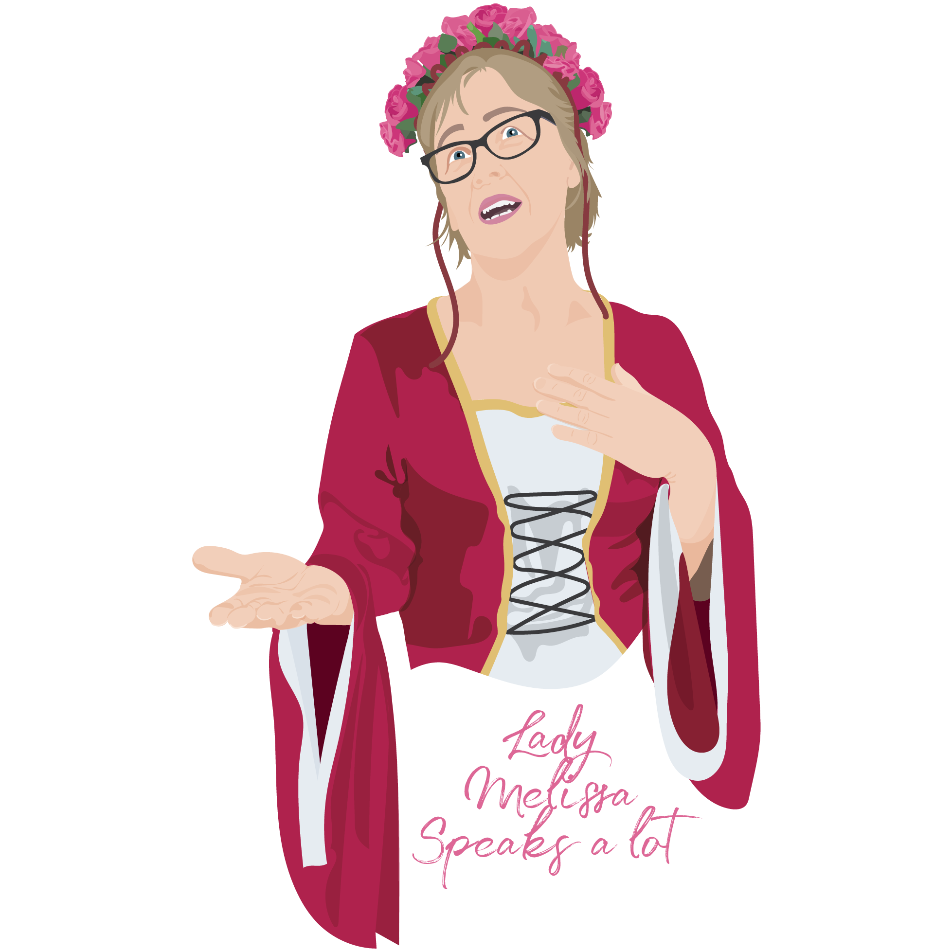 Illustration of Lady Melissa Speaks a lot