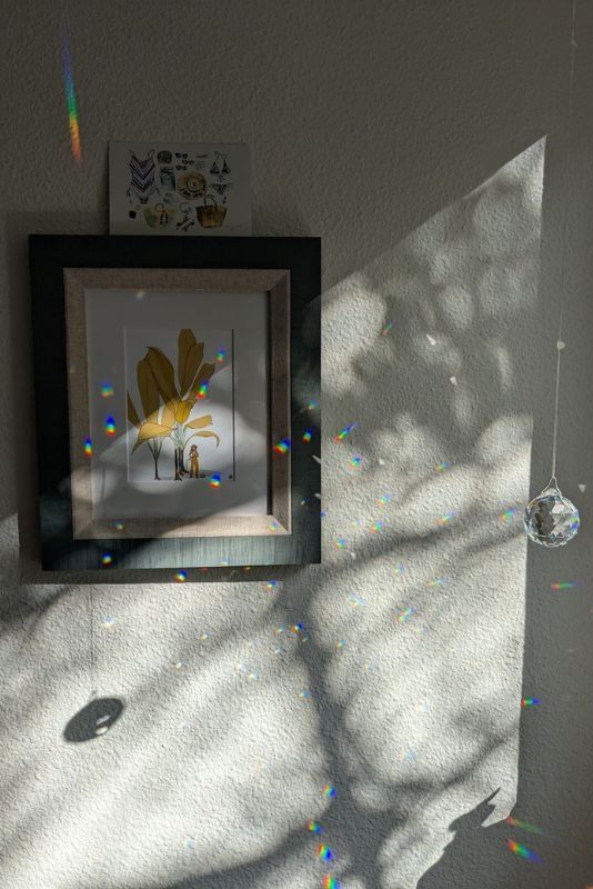 rainbows dancing on the wall