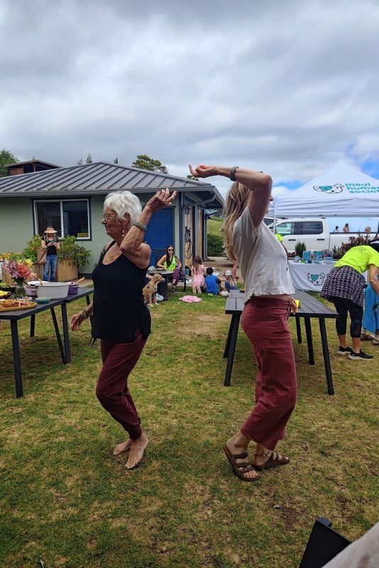Molly and her mom dancing