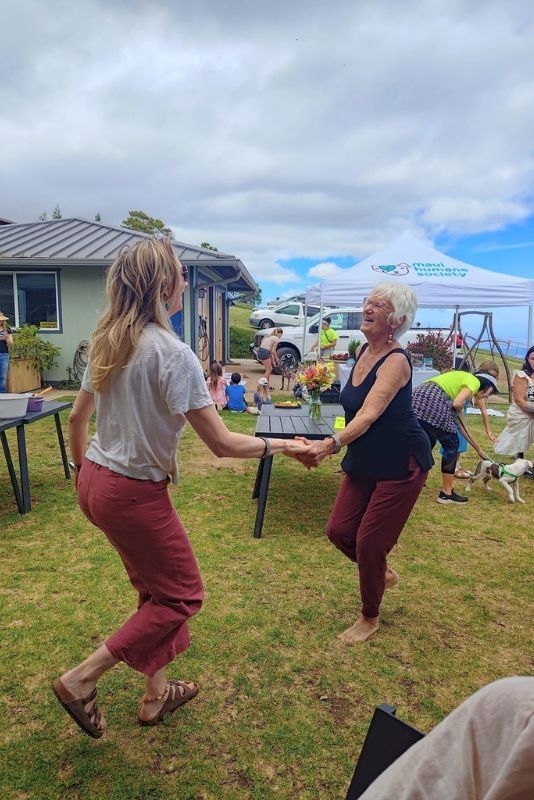 Molly and her mom dancing