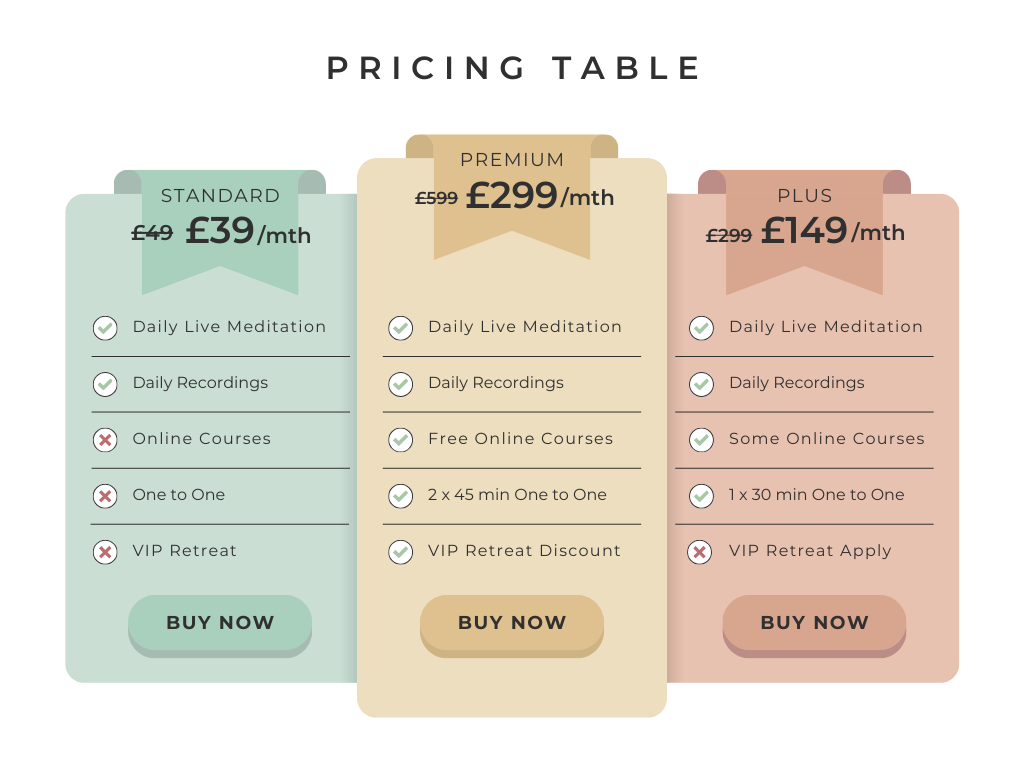 Daily Mindfulness Club Pricing