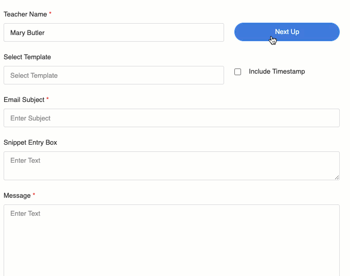 Walkthrough template with prior knowledge language