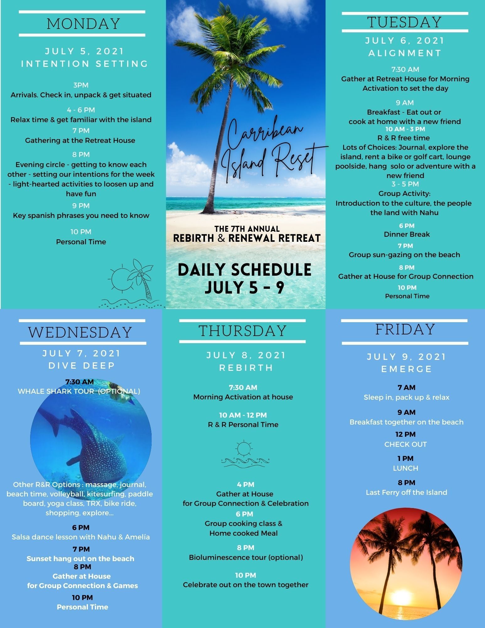 Island Reset Retreat July 5-9, 2021