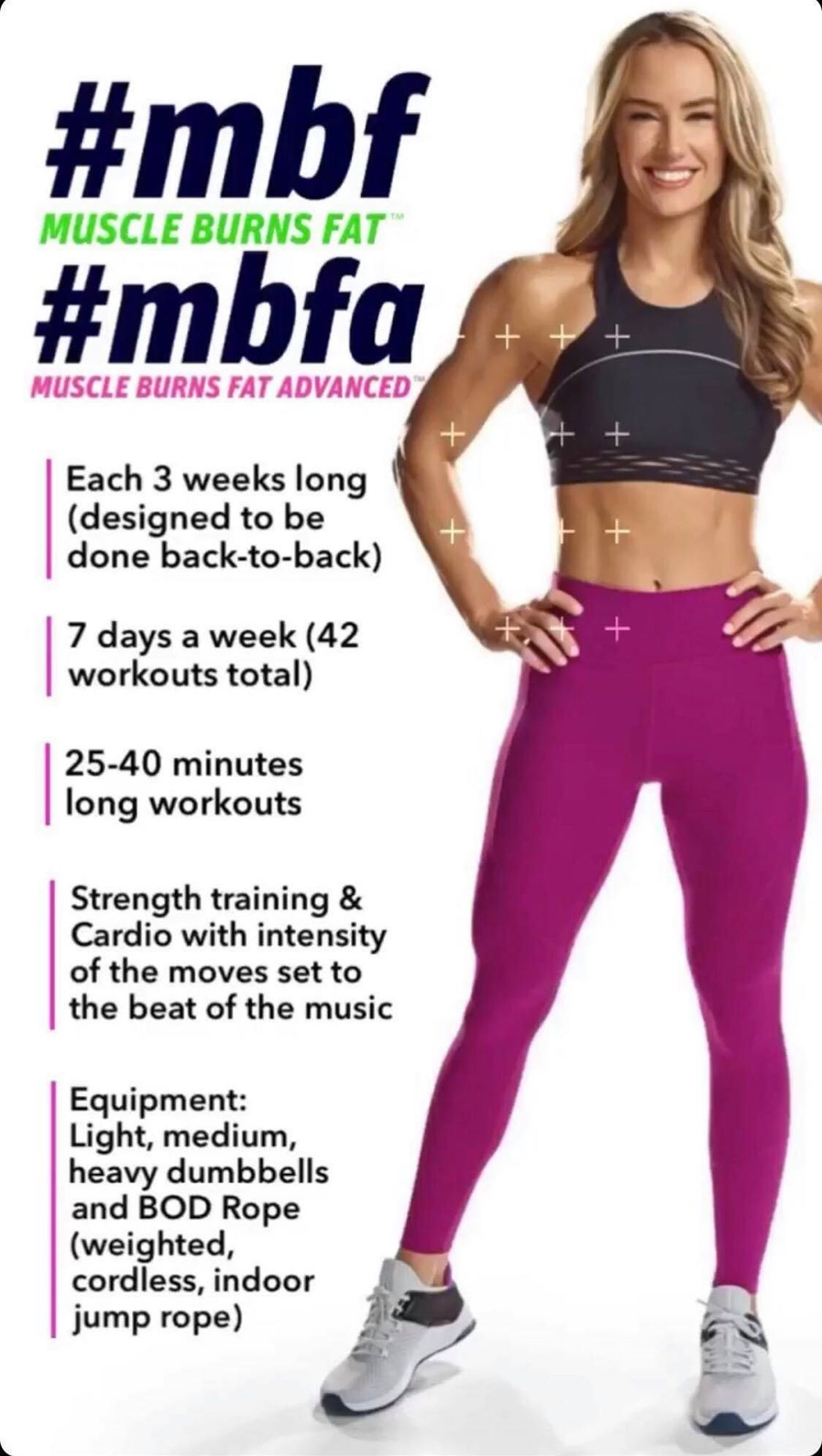 Strength training happens on Monday, Wednesday, and Friday, and