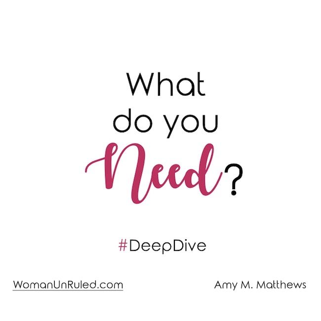 What Do You Need? 