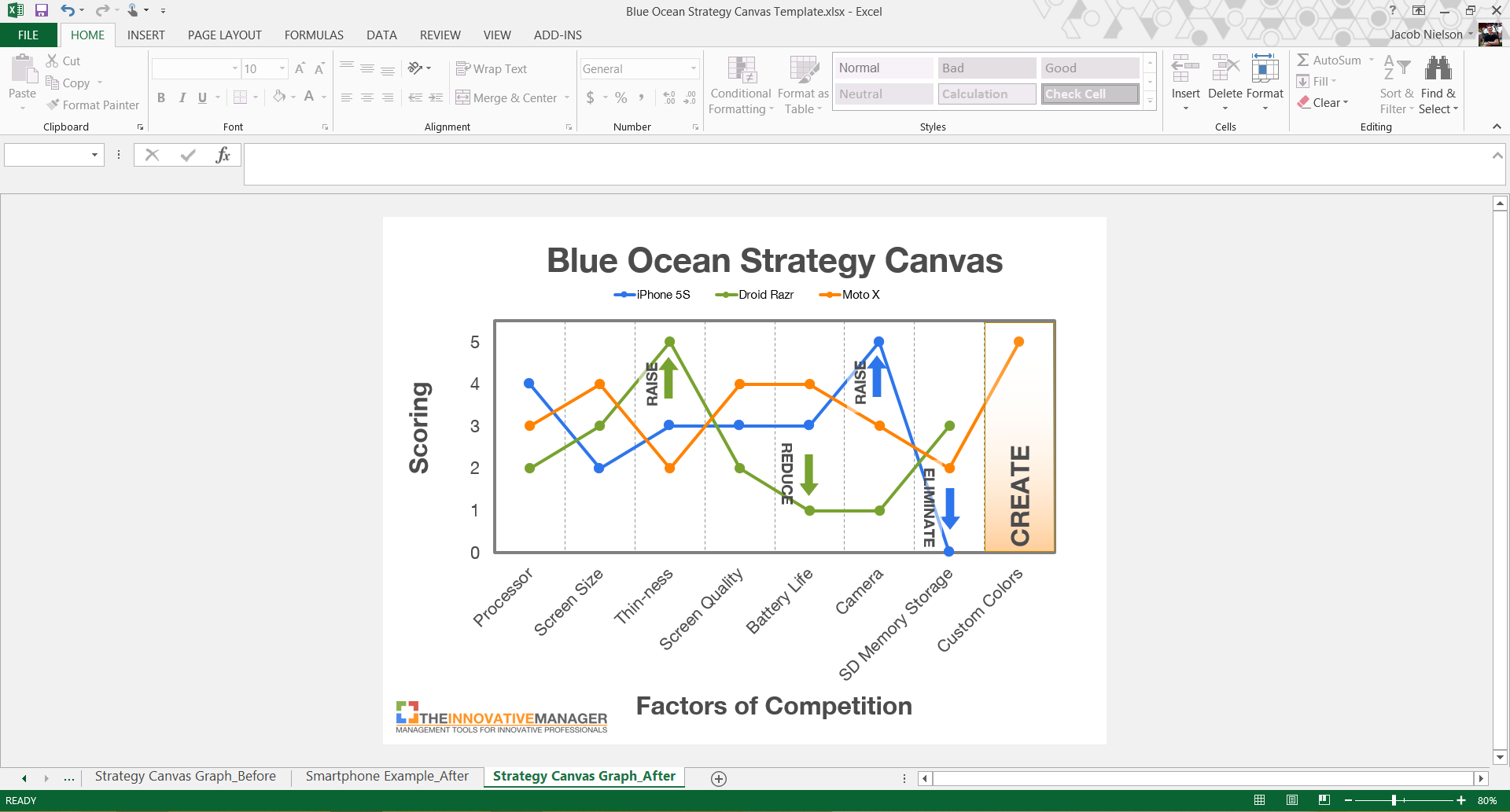 Order Your Blue Ocean Strategy Canvas Template Now