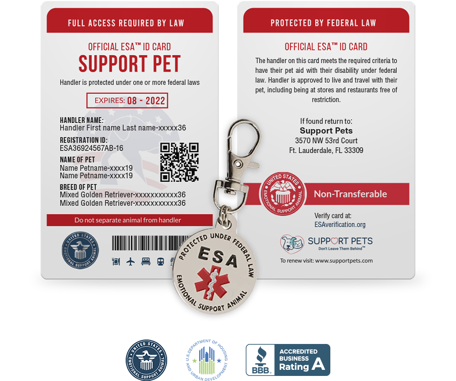 thumbnail image 2 of Quick ID Cards Holographic ESA Emotional Support Animal ID Card & Service Dog Badge 2 of 5