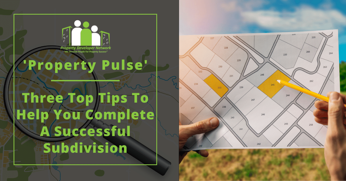 small scale subdivision development strategy