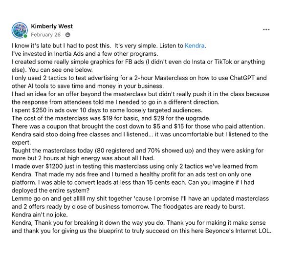 testimonial screenshot