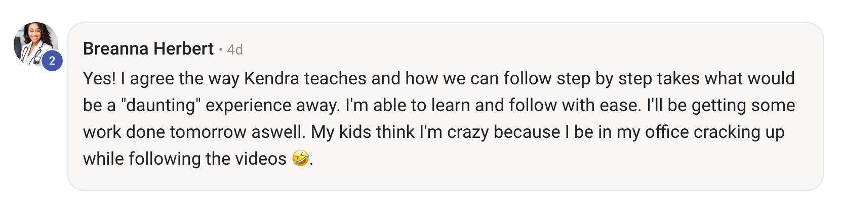 testimonial screenshot