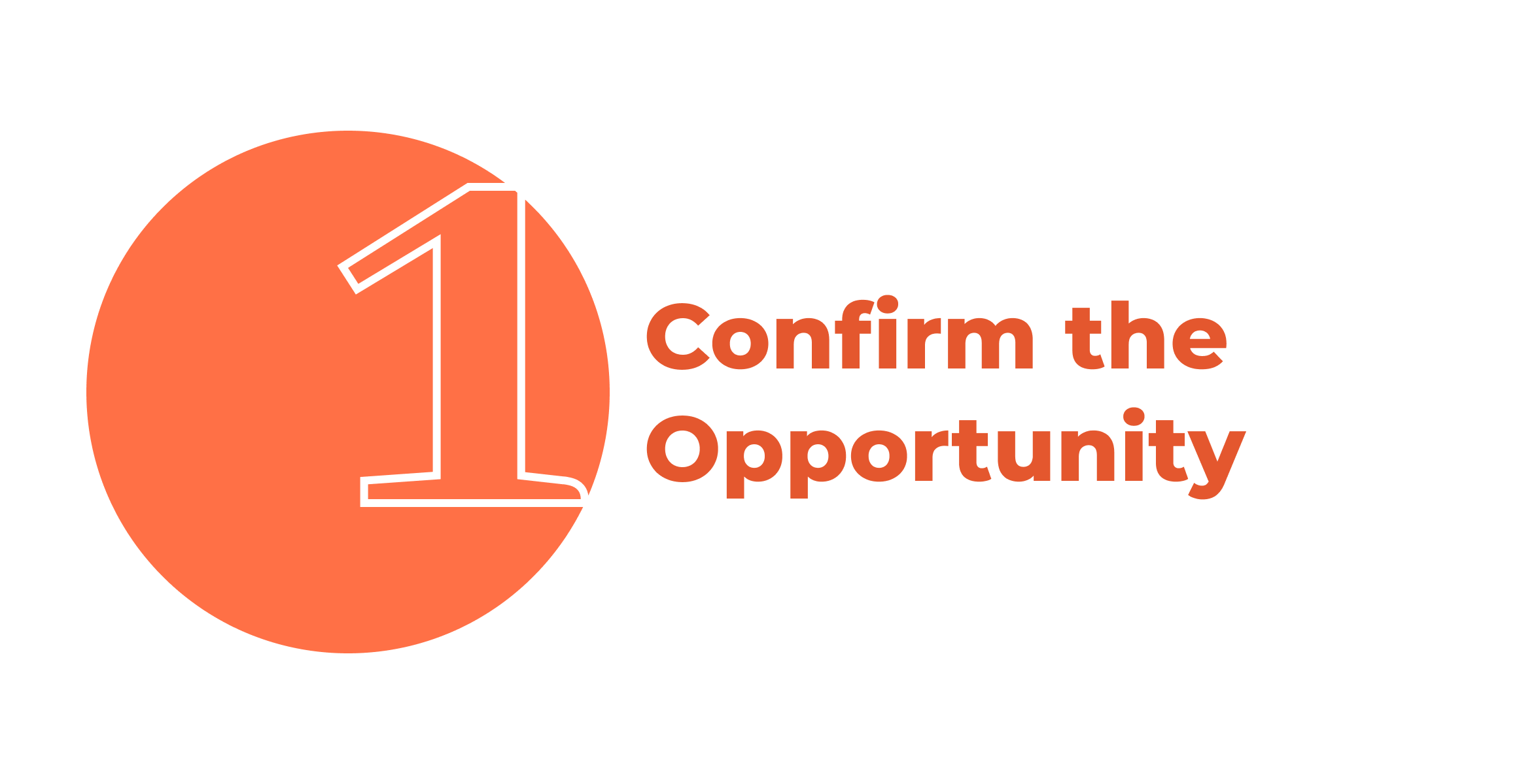 Step 1: Confirm the opportunity