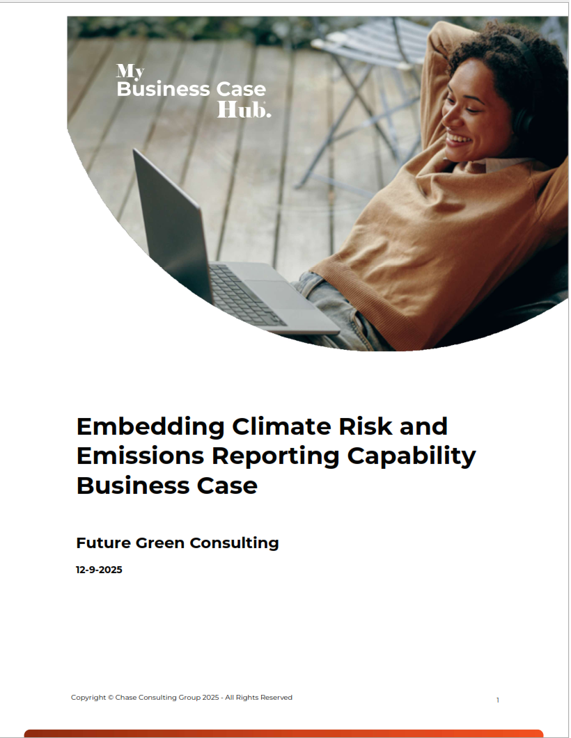 Climate Change Business Case Template