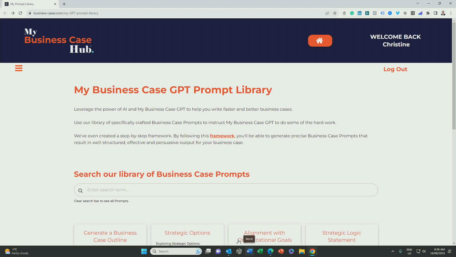 My Business case Hub's AI Tools