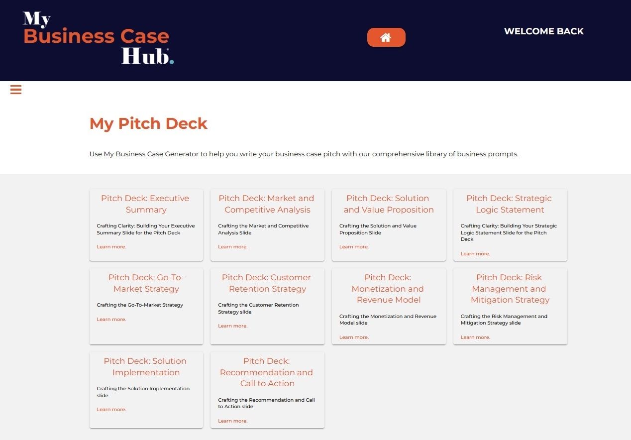 My Business Case Generator