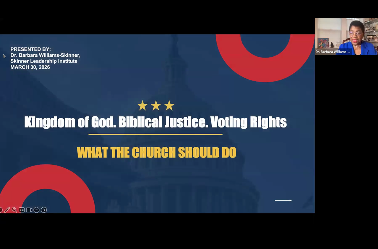 The Kingdom Perspective: Choosing Faith Over Politics Dr. Barbara Williams-Skinner