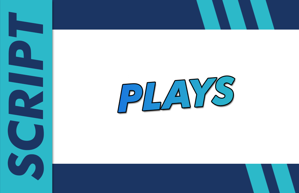 Blue text that says "Plays"