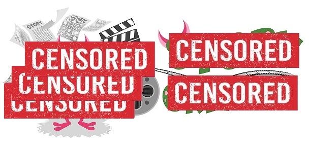 Logo for Story Gremlin with a censored logo covering it