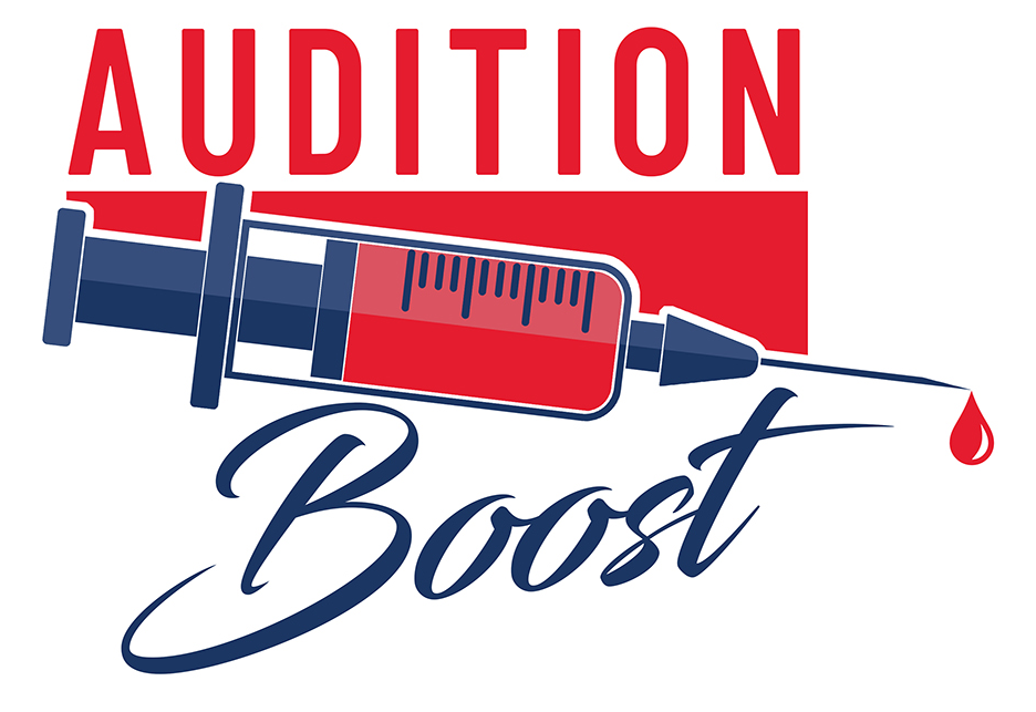 A Red Syringe with a text that says "Audition Boost"