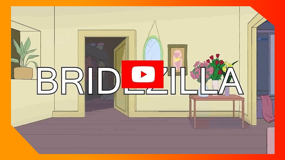 Illustration of living room with a yellow wall, hanging mirror, painting and a table with flower vase