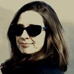 Samantha Grosser, A brown haired woman wearing sunglasses and black shirt