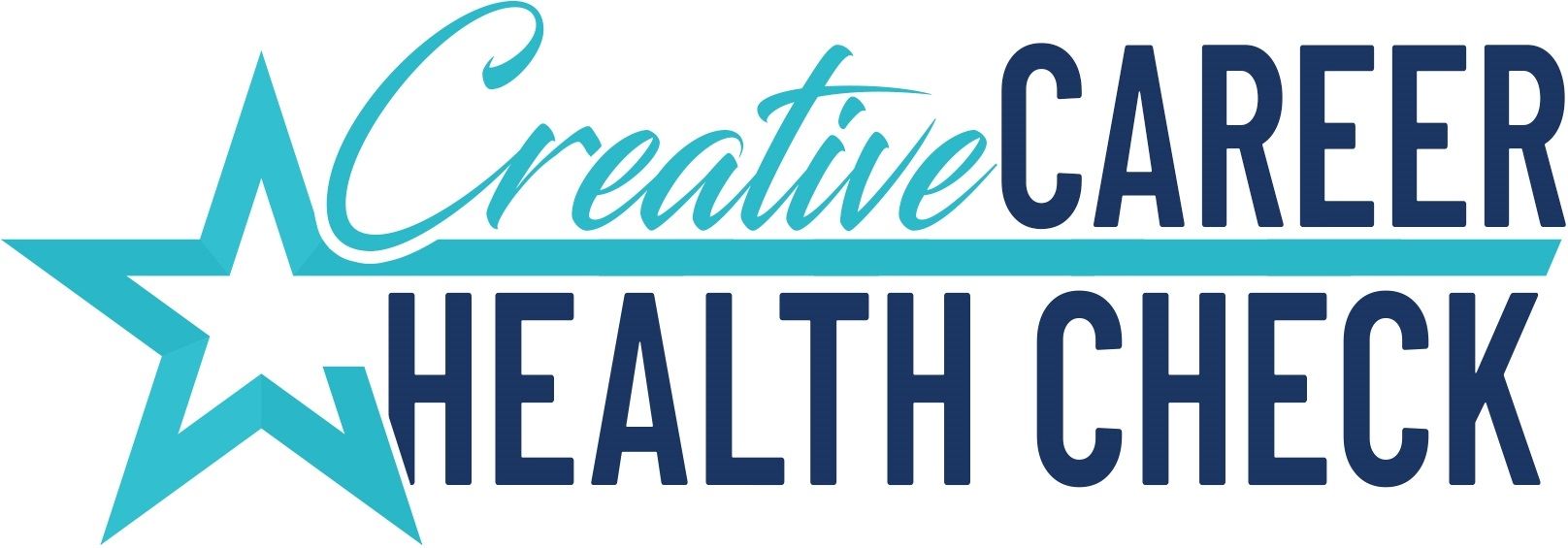 Blue text that says "Creative Career Health Check" with a star beside it