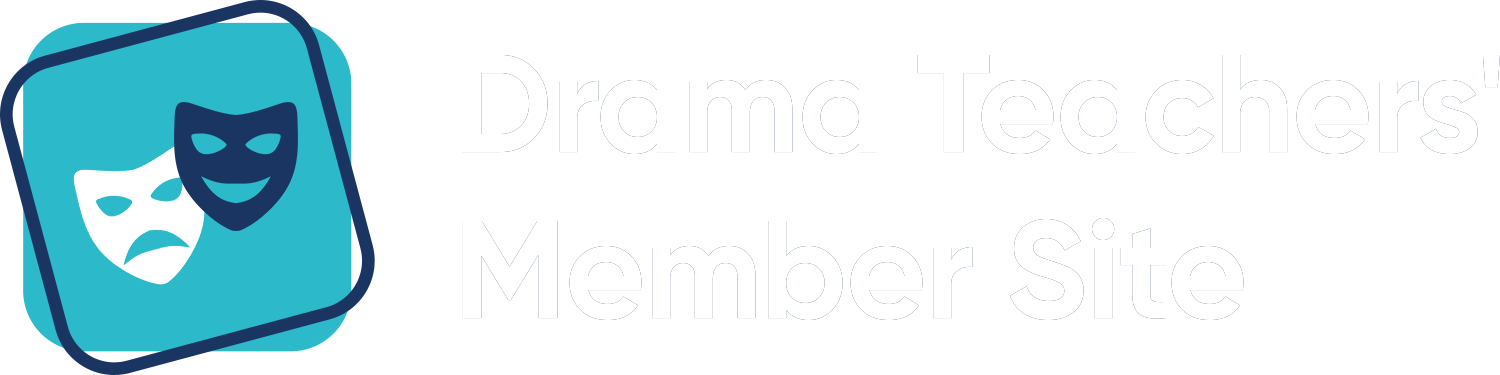 Emotion Icon with sad and happy face with a text beside that says "Drama Teacher's Member Site"