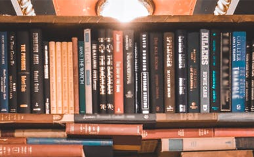 Image of a bookshelf with a lot of books