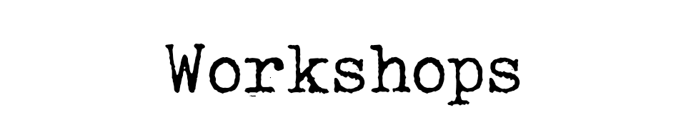 Black text that says "Workshops"
