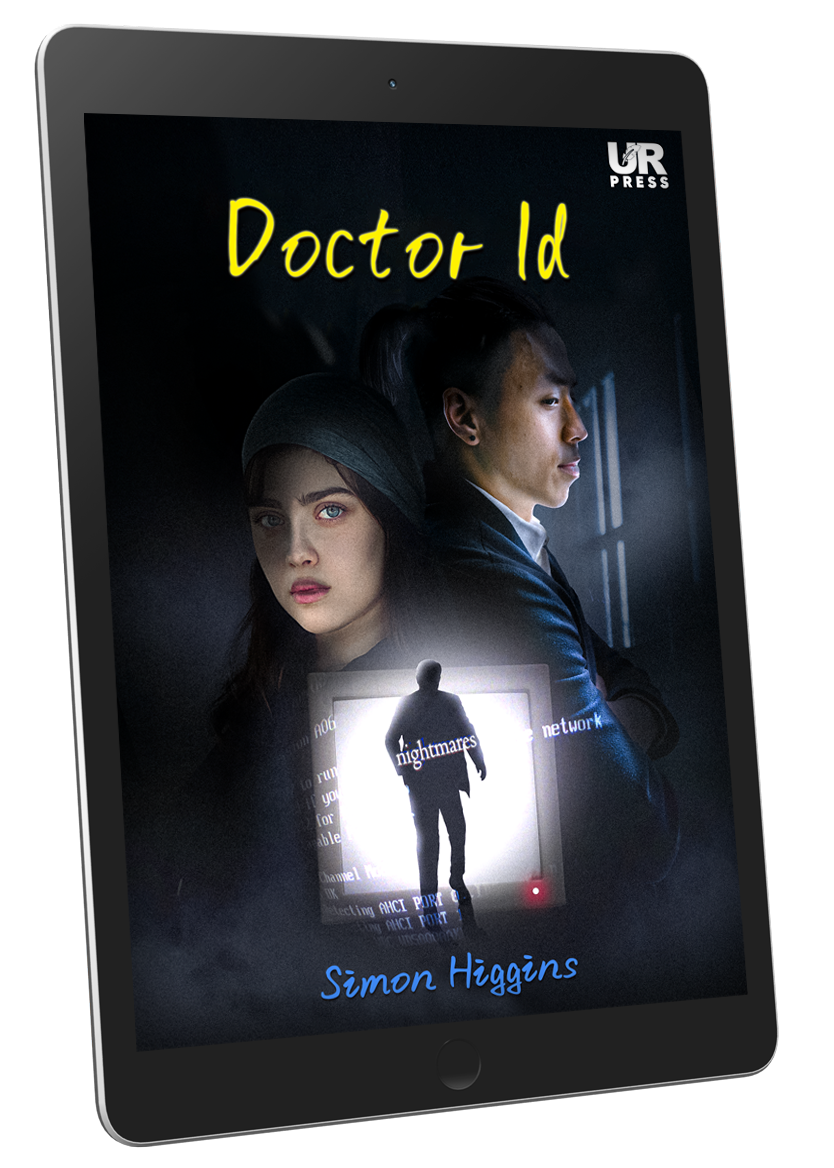 Book cover by Simon Higgins with three warriors, a samurai, geisha and archer with a mountain in the background with the text Tomodachi "The Edge of the World"