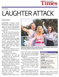 Article featuring Laughter Attack with Pete Malicki and two female