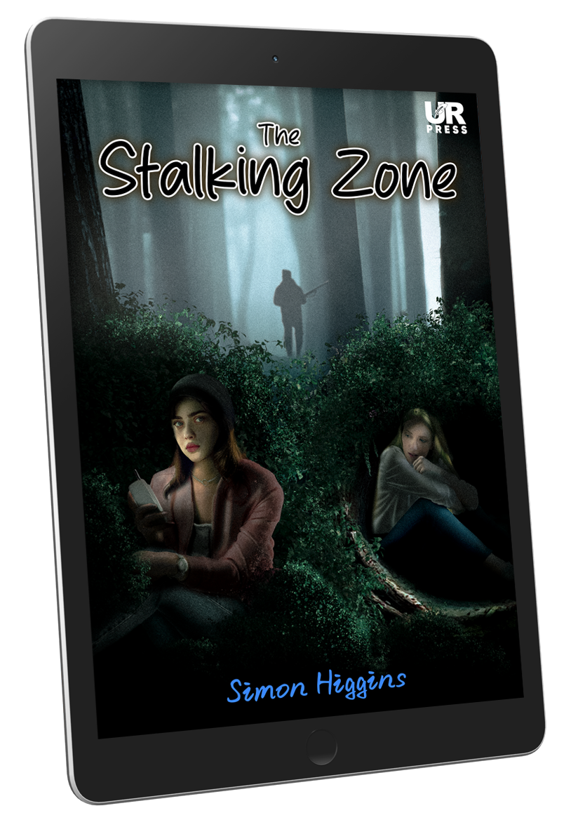 Book cover by Simon Higgins with three warriors, a samurai, geisha and archer with a mountain in the background with the text Tomodachi "The Edge of the World"