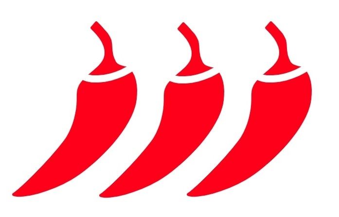 A three red chili illustration