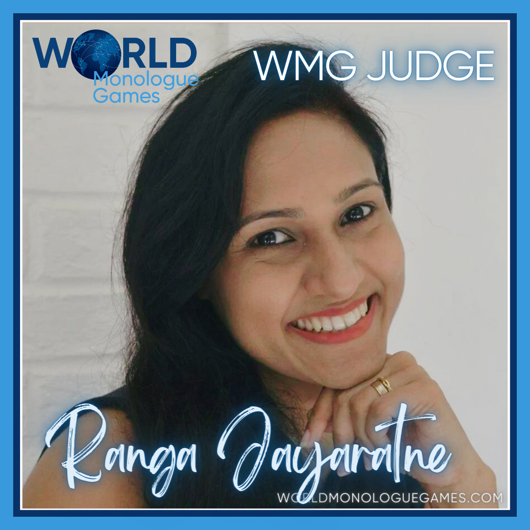 Ranga Jayaratne, A woman with long black hair and wearing a black dress
