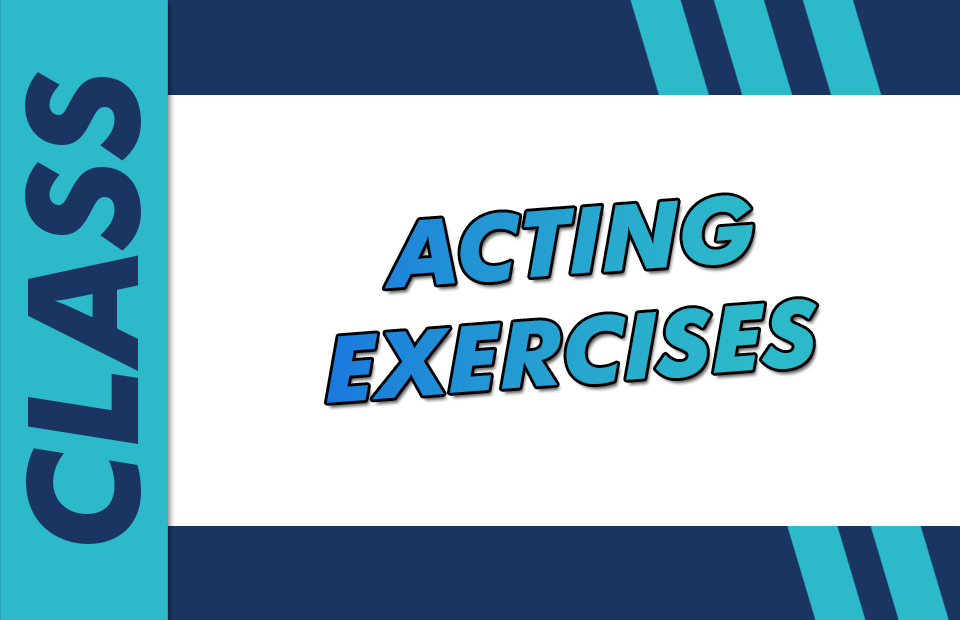 Blue text that says "10-min Monologues"