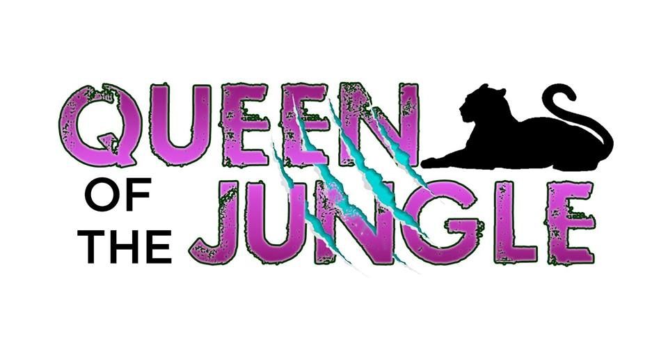 A purple text logo with silhouette tiger and a scratch in the middle