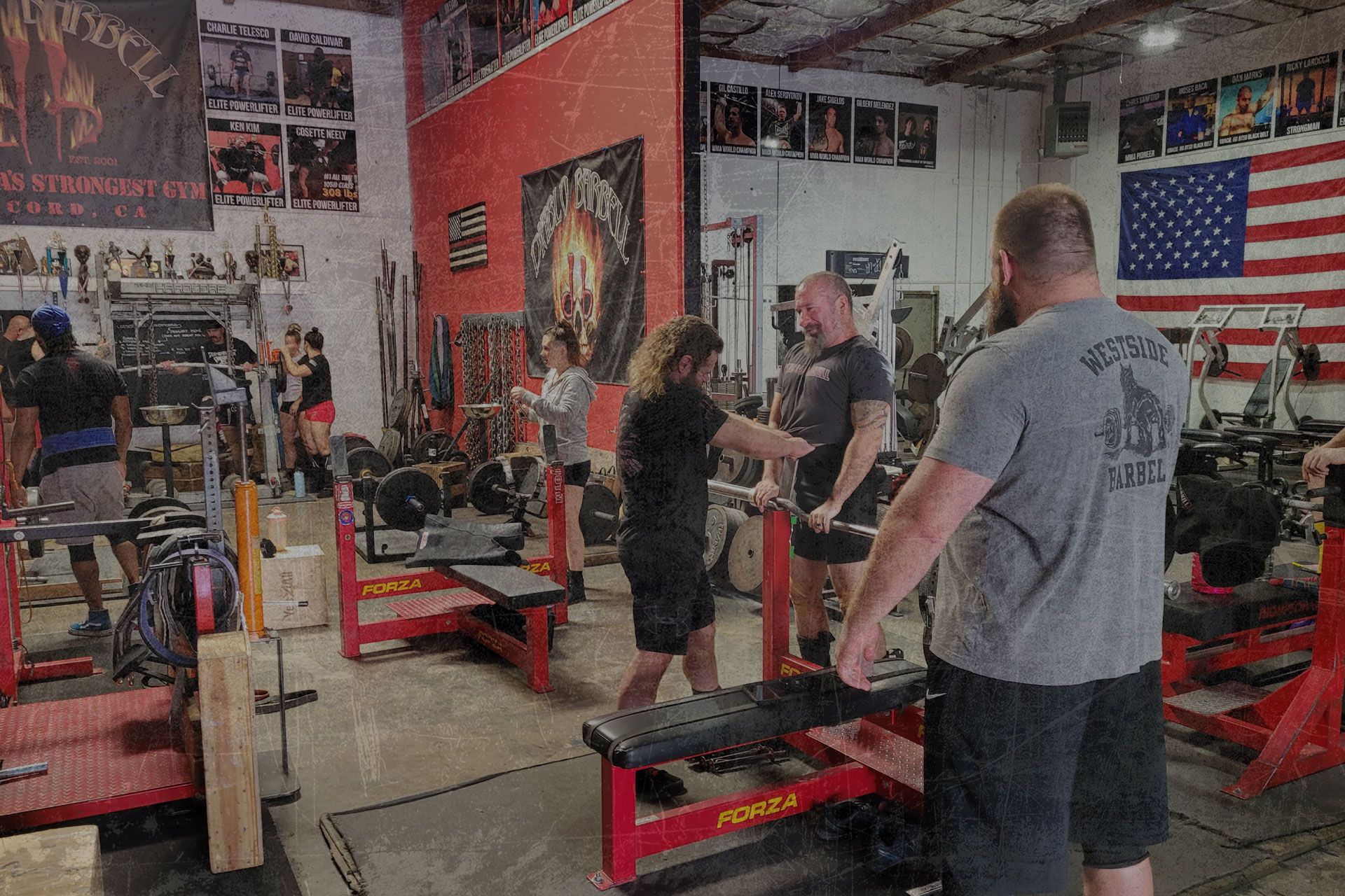 Happy Young Kids Training at the gym 