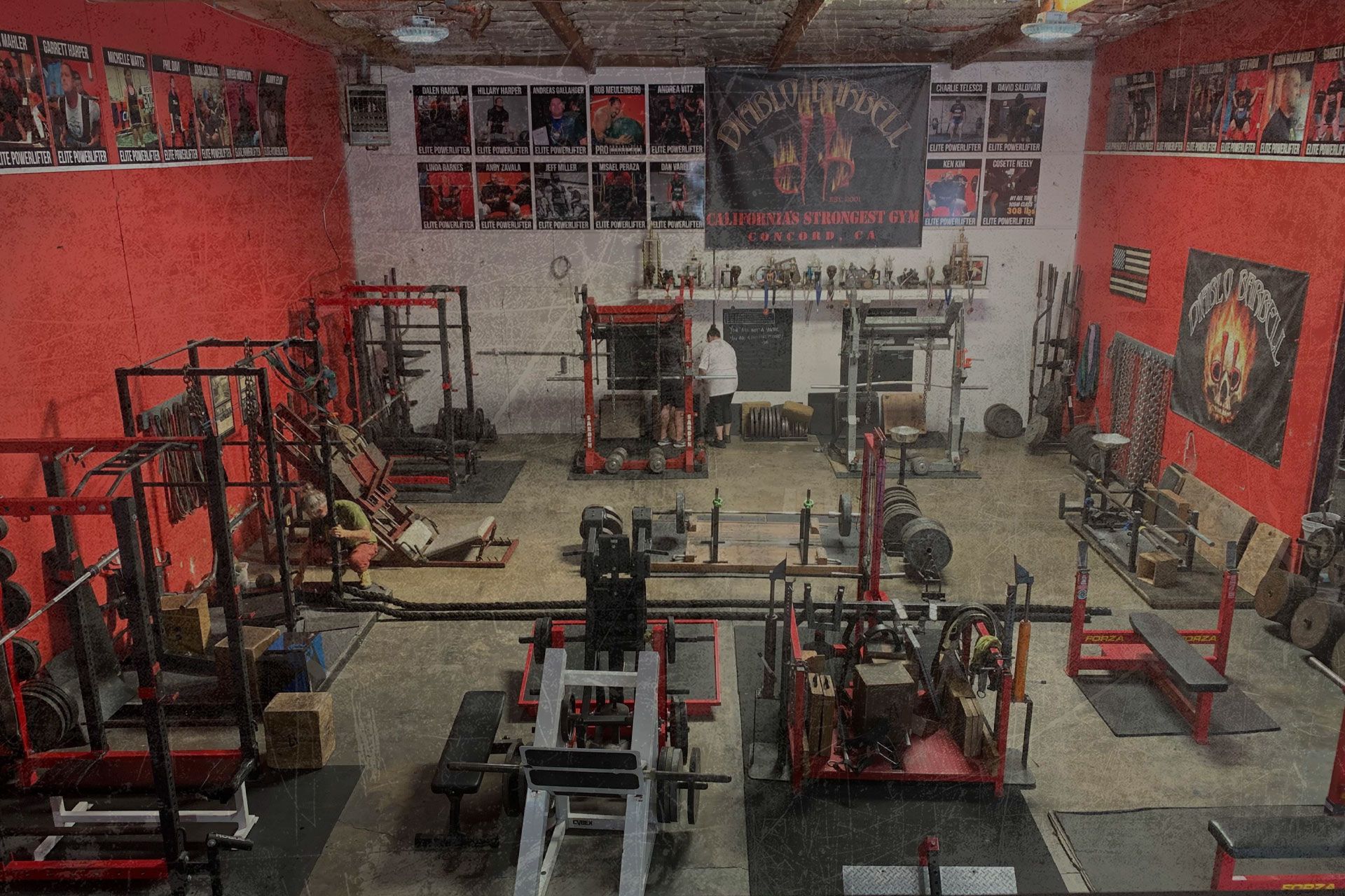 Happy Young Kids Training at the gym 