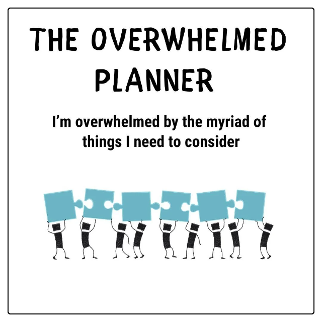 The Overwhelmed Planner with puzzle pieces
