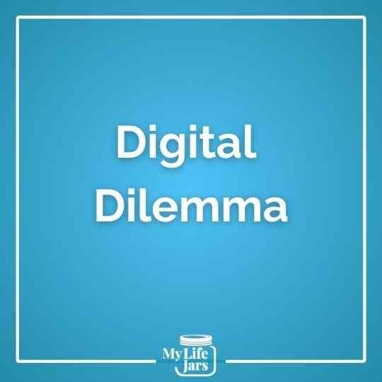 Text box with words Digital Document Dilemma